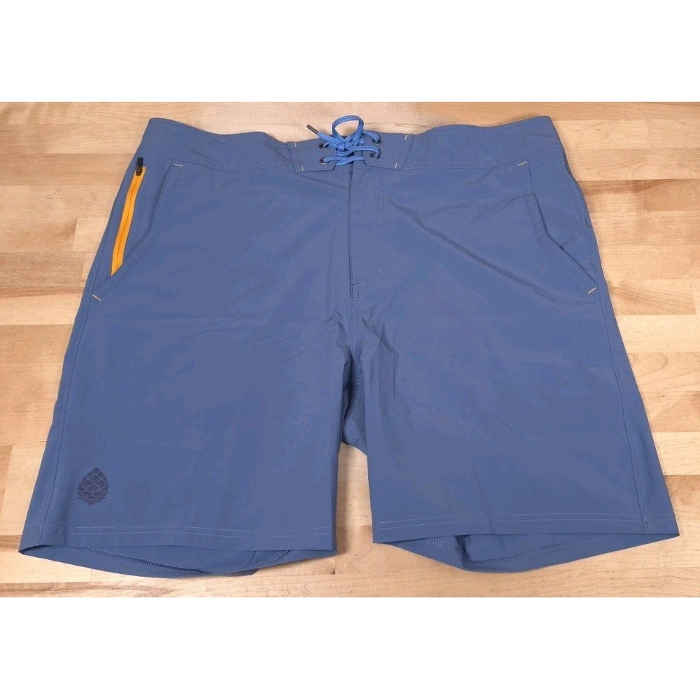 Stio Mens CFS Board Shorts Size 38/18.5 Blue Style # 200131 NEW